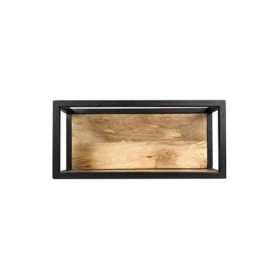 Afbeelding van HSM Collection Levels wandbox 55x25 naturel/zwart Hout