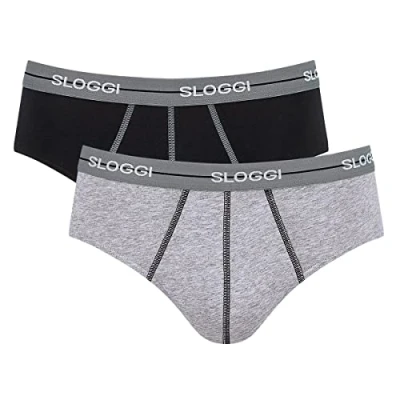 Afbeelding van Sloggi Men Start Midi C2P Box Herenslips, 2 stuks, Grijze combinatie, 7 NL
