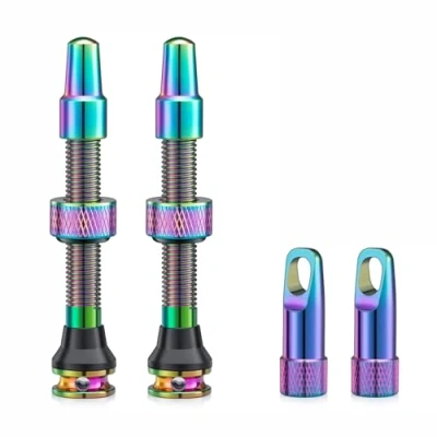 Afbeelding van HZJD 2 STKS Fiets Tubeless Presta ventielsteel, neon, geïntegreerd kernverwijderingsgereedschap (44 mm)