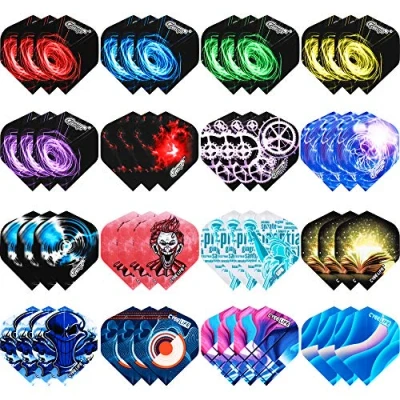 Afbeelding van CyeeLife Dart Flights 48 stuks Standaard 16 Ontwerpen Accessoires kit Vleugels