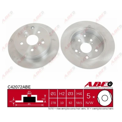 Afbeelding van ABE Remschijven C42072ABE