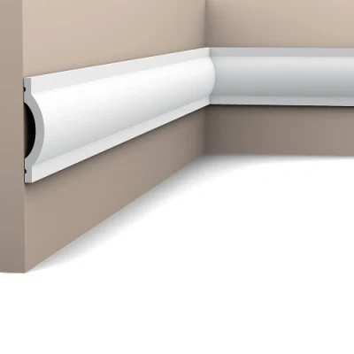 Afbeelding van Orac P9901 wandlijst 200x7x1.4 cm verfraaiing en kabels wegwerken aan wand of plafond