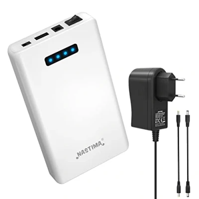 Afbeelding van NASTIMA 12 V 5200 mAh 62,4 Wh lithium ion accu, powerbank met uitgang 9 DC en 5 USB, dubbele voor ledstrips, CCTV camera&#039;s, camcorders, verrekijkers enz., oplader