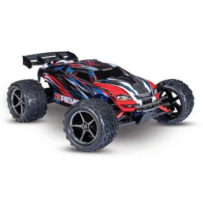 Afbeelding van Traxxas revo 1/16, Brushed met accu en usb c lader rood blauw