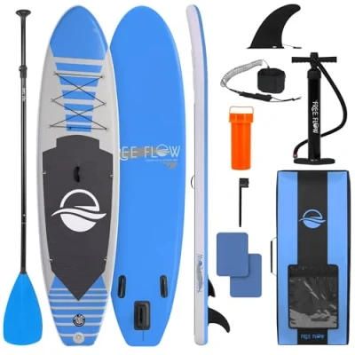 Afbeelding van SereneLife SLSUPB125 Free Flow Paddleboard SUP Stand Up Paddle Board Incl accessoires 10.5ft Max. 125kg Blauw