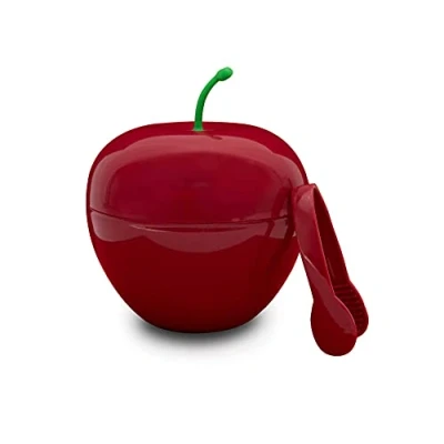 Afbeelding van CECOA Seau à glaçons en Forme de Cerise et sa Pince Incluse, Glace Double paroi avec Couvercle, hermétique, pour apéritifs, Boisson Cocktails, 700 ML
