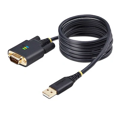 Afbeelding van StarTech.com 2m USB naar Serieel Adapter/Converter Kabel, COM Retention, FTDI, DB9 RS232, Verwisselbare Schroeven/Moeren