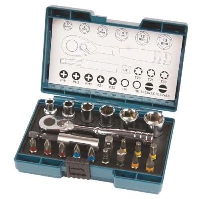 Afbeelding van Makita B 54081 Dopsleutelset 1/4 21 delig