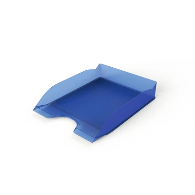 Afbeelding van Brievenbakje Stapelbaar Basic A4 Transparant Blauw per 50