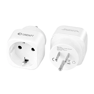 Afbeelding van Unidapt VS reisadapter Nederlands naar Amerikaanse Voedingsadapter Type B, Europa EU Schuko Amerika reisstekker voor Canada Mexico Colombia Thailand Socket adapter 2 pack