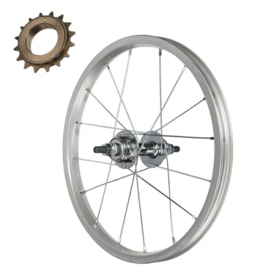 Afbeelding van Achterwiel/velg 16 x 1,75 + tandwiel vrijloop tanden 1 V fiets Graziella MTB City Bike