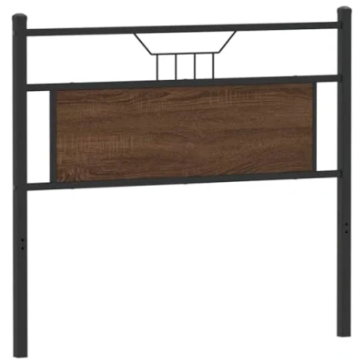Afbeelding van vidaXL hoofdbord 100 cm bewerkt hout en staal bruin eikenkleurig, bedhoofdbord, hoofdeinde bed, achterwand voor bed