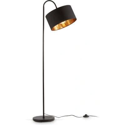 Afbeelding van B.K.Licht Vloerlamp zwart gouden h: 145cm excl. E27 lichtbron