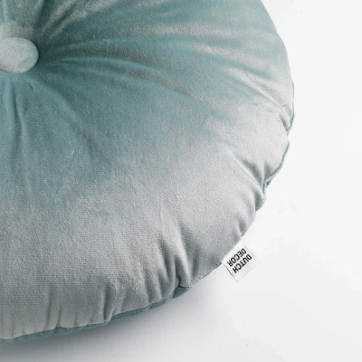 Afbeelding van Dutch Decor OLLY Sierkussen rond velvet 40 cm Jadeite lichtgroen