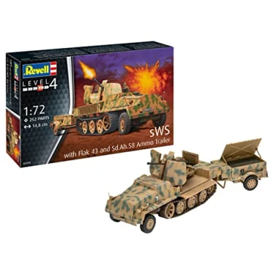 Afbeelding van 1:72 Revell 03293 sWS mit Flak Aufbau als Sfl. 3,7cm 43 Plastic Modelbouwpakket