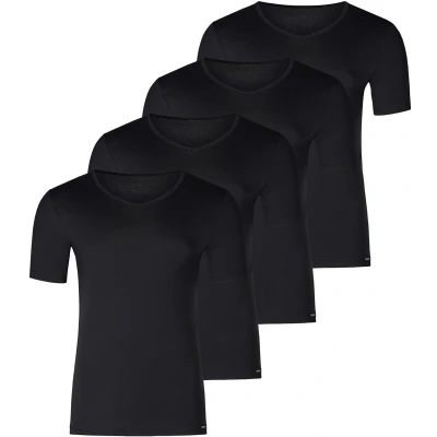 Afbeelding van Skiny Heren onder t shirts 4 pack Basis