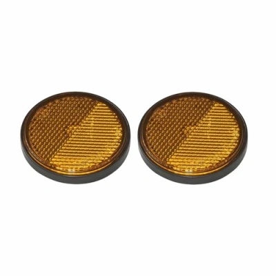 Afbeelding van Pro Plus Reflector met Grondplaat Zelfklevend Ø 55 mm Oranje 2 stuks