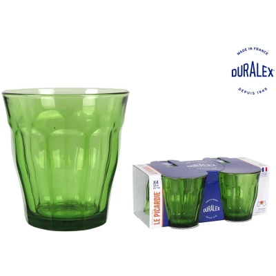 Afbeelding van Glazenset Duralex Picardie Groen 310 ml (4 Stuks)