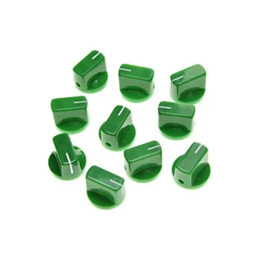 Afbeelding van KAISH Pack van 10 Gitaar AMP Effect Pedaal Knoppen Wijzer Knop met Set Schroef Groen