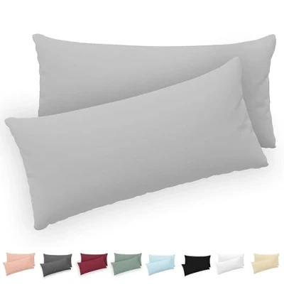 Afbeelding van Twinzen® Kussensloop 50x80 (Set van 2) 100% Katoen Jersey 150 GSM Kussenhoes met ritssluiting Oeko Tex gecertificeerd