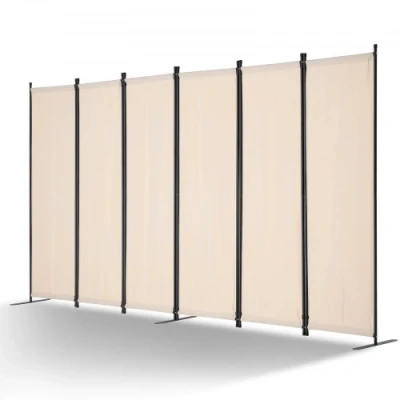 Afbeelding van VEVOR scheidingsscherm 311cm 6 panelen kantoor beige privacyscherm