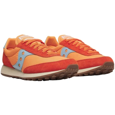 Afbeelding van Saucony Trainer 80 Unisex Sneakers laag, Maat: 40.5, Orange/sky Leer en textiel