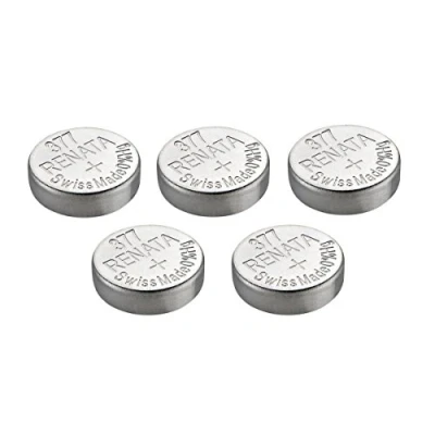 Afbeelding van Horlogebatterijen Renata Swiss Made 377 of SR626SW AG4 1,5 V 5 x or SR 626 SW zilver.