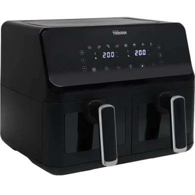 Afbeelding van Airfryer XXL Tristar FR 9040 Dubbele met Kijkvenster Heteluchtfriteuse 2 x 4 liter 8 programma&#039;s Twee onafhankelijke kookzones Zwart