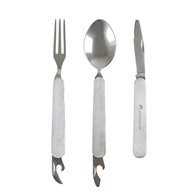 Afbeelding van Lifeventure Unisex&#039;s Folding Bestek Set, Zilver, One Size
