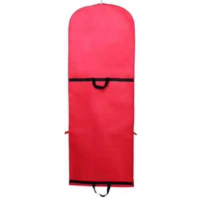 Afbeelding van HIMRY 180 cm x 65 Ademende Kledinghoes Opvouwbaar Reis Kledingzak met Draaggrepen, Extra Groot voor Reizen en Langdurige Opslag van Bruidsjurken Langere Kleding. Rood KXB1001 red