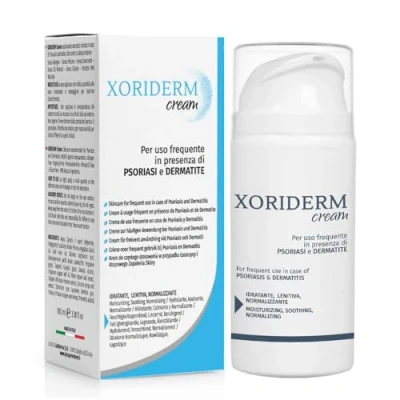 Afbeelding van Xoriderm Crème Cosmetisch Adjuvante behulpzaam bij Psoriasis, Dermatitis en Jeuk Rode Geïrriteerde Huid