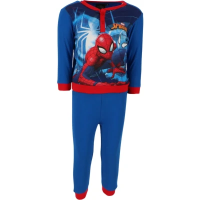 Afbeelding van Spiderman pyjama pyjamaset blauw rood katoen maat 128 8 jaar in geschenkendoos.