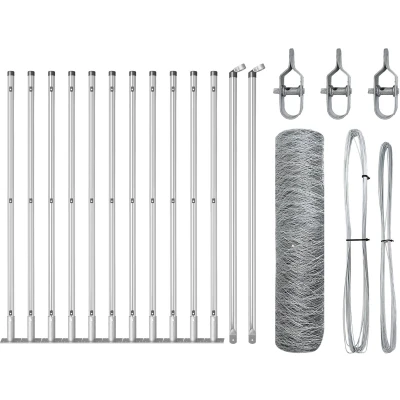 Afbeelding van vidaXL Schutting Set van 2 Gegalvaniseerd Staal 25 x 0,5 m Stevig