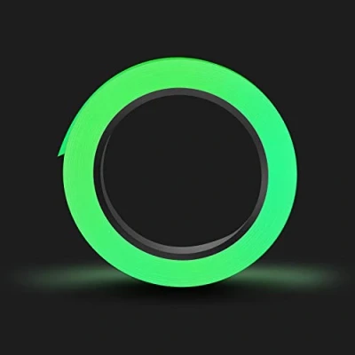 Afbeelding van Fluorescerende plakband 10 m x 15 mm fosformarkeringsband lichtgevende band hoogwaardige nacht oplichtend zelfklevend waterdicht Luminous tape voor trappen, muren, podiumbenodigdheden