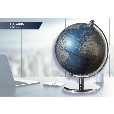 Afbeelding van TROIKA Wereldbol Gagarin 13cm Chroom Blauw zilver