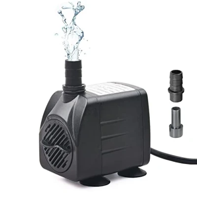 Afbeelding van Apore Mini waterpomp aquarium pomp dompelpomp vijverpomp waterspeelpomp onderwater voor aquarium, tuinvijver fontein (15W 1000L/H)