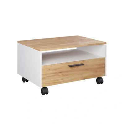 Afbeelding van Vicco BiboSalontafel 70 x 52.4 cm Eik wit/goud