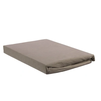 Afbeelding van Split Topper Hoeslaken Beddinghouse Taupe (Jersey) 160 x 210 cm