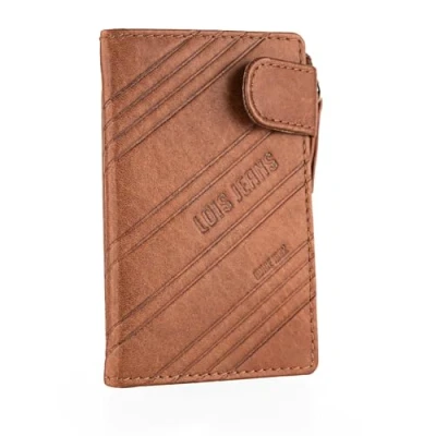 Afbeelding van Lois Portemonnee Heren Leer RFID Leren Met Stijlvol Design Duurzame Leather Wallet Voor Mannen Veiligheid En Klasse Elke Gelegenheid, Bruine