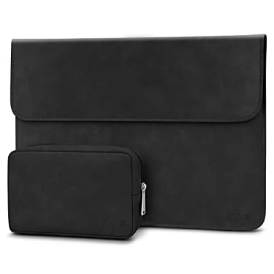 Afbeelding van TECOOL 12.3 13 Inch Laptophoes, Waterbestendige Beschermhoes Laptoptas Sleeve en Accessoiretas voor 2018 2020 Macbook Air A1932/A2179, 2016 Pro 13, Surface X 7 6 5 4 3 Zwart