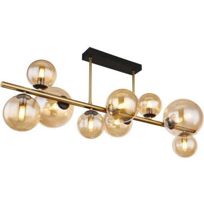 Afbeelding van Plafondlamp RIHA 3.50 Watt G9 Matt zwart 9 Lichts Amber