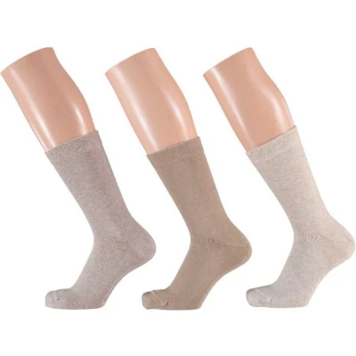Afbeelding van Basic Sokken Bio Katoen 3 Pack 000158060000 Beige Multi