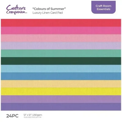 Afbeelding van CC Paperpad Linnen Cardstock 30x30 cm Colours of Summer