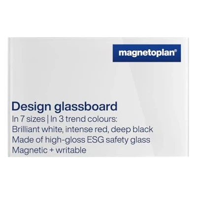 Afbeelding van Magnetoplan Design 13402000 Glazen magneetbord (b x h) 400 mm 600 Wit