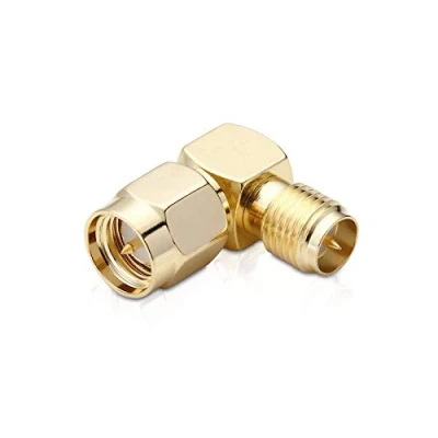 Afbeelding van adaptare 61313 90 hoekadapter RP SMA (met pin) naar