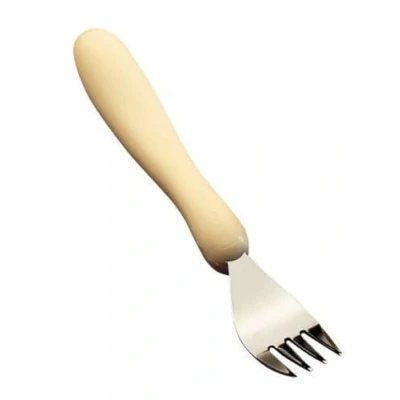 Afbeelding van Homecraft Caring bestek keukenservies, ergonomisch roestvrij staal, zilverwaren voor zwakke grip, bewegingsbeperking, ouderen, gehandicapten, vork, 1 stuk