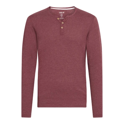 Afbeelding van Solid Sdvolko Longsleeve Wine red, Heren, Maat: Small, red
