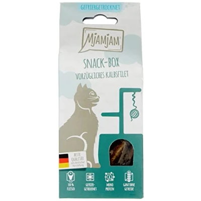 Afbeelding van MjAMjAM premium kattensnack snackbox uitstekende kalfsfilet, pak van 1 (1 x 35 g), naturel zonder synthetische conserveermiddelen