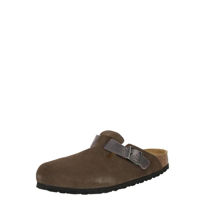Afbeelding van Birkenstock Boston Regular Muiltjes, Heren, Maat: 41, Concrete gray Veloursleer