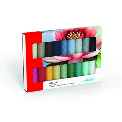 Afbeelding van Mettler SERALON® universeel garen 100% polyester, scheurbestendig naaigaren, hand en machinaal naaien 18 x 200 m spoelen, diverse kleuren